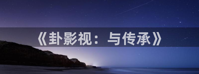金牌影视官方入口在线观看：《卦影视：与传承》